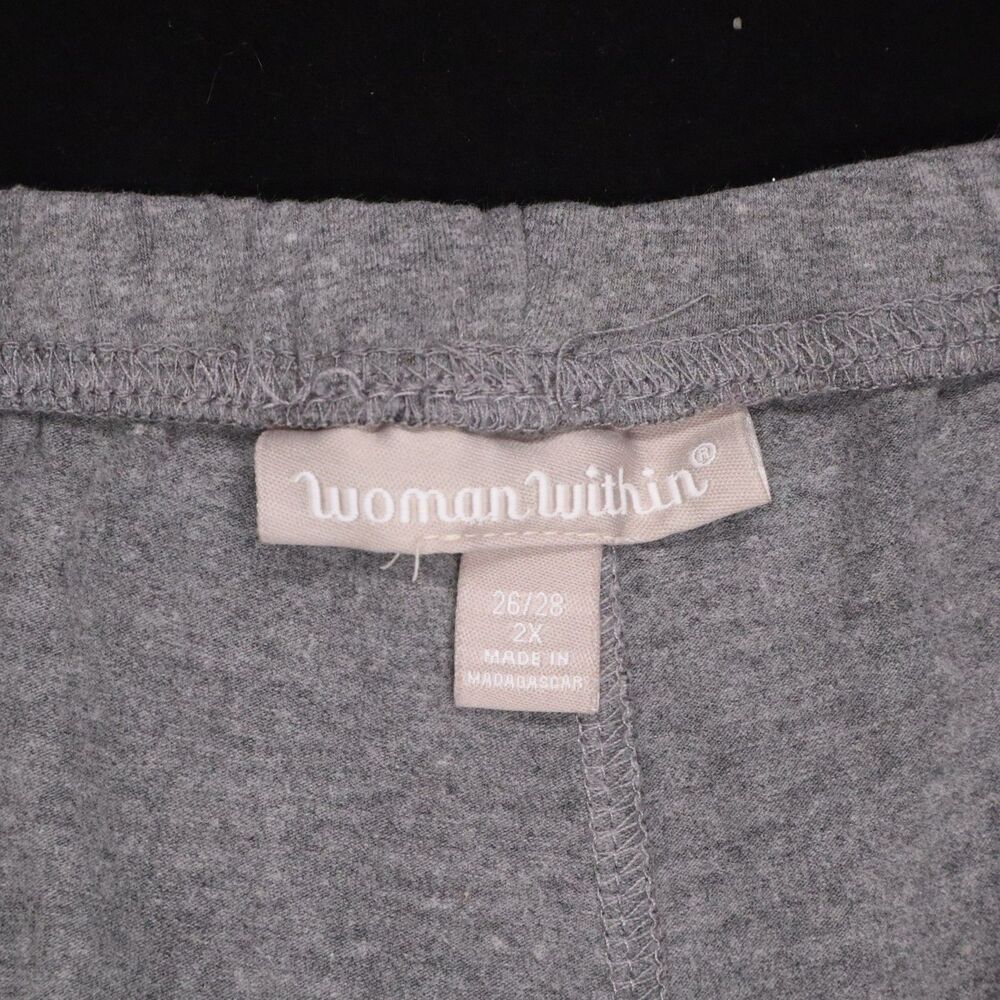 Woman Within Plus Size  2X Capri Pull-On Stretch Knit Leggings
